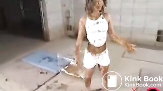 Asian girl got shitted on face and walked in public