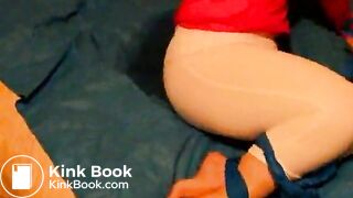 blonde pooping herself trying to break free