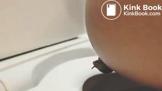 Babe gets oiled up to shit