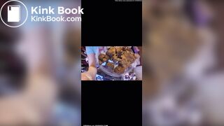 Cute chubby milf spews shit from Ass on a plate