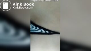 Girl sucks her own shit off dick.