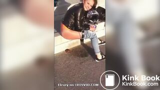 Girl Pooping In The Street