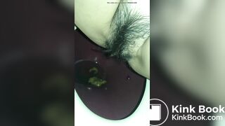 Monica poops on a toilet 2