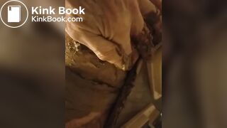 playing inside shitty panties and pussy