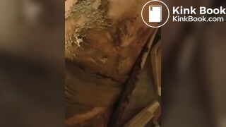 playing inside shitty panties and pussy