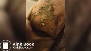 playing inside shitty panties and pussy