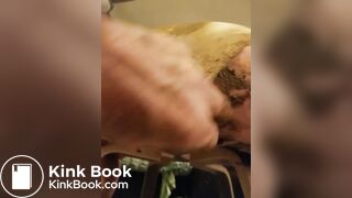 playing inside shitty panties and pussy