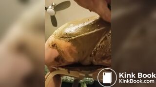 playing inside shitty panties and pussy