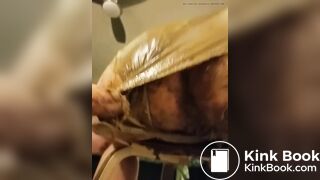 playing inside shitty panties and pussy