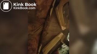 playing inside shitty panties and pussy