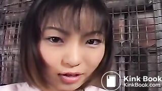 Girl receives an enema, but then can't find a toilet