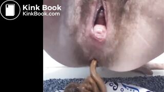 Cool Hairy Girl Poops A Lot