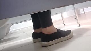 Woman Pooping in a Stall