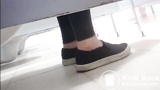 Woman Pooping in a Stall