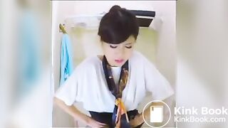 airline girl diarrhea in toilet