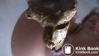 Woman shits on losers face