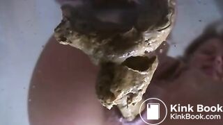 Woman shits on losers face