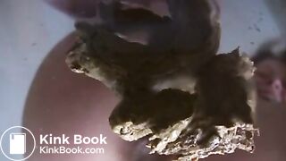 Woman shits on losers face