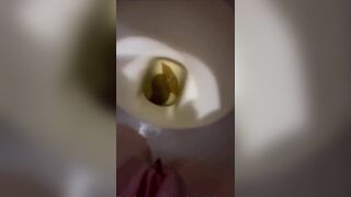 Amateur girl shits in toilet pov