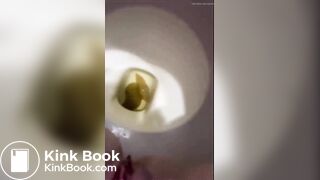 Amateur girl shits in toilet pov