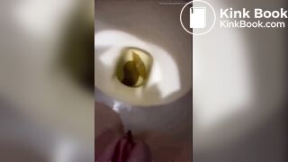 Amateur girl shits in toilet pov