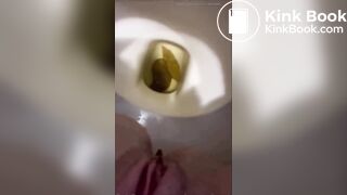 Amateur girl shits in toilet pov