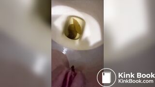 Amateur girl shits in toilet pov