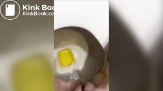 Amateur girl shits in toilet pov