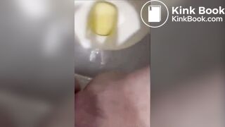 Amateur girl shits in toilet pov