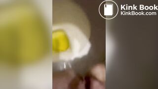 Amateur girl shits in toilet pov