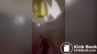 Amateur girl shits in toilet pov