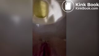 Amateur girl shits in toilet pov