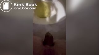 Amateur girl shits in toilet pov