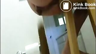 high dive poop from a stool above the toilet