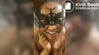 My slave feasts from my cock and asshole.