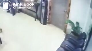 Desperate Fat Woman Shits In Office Garbage Can