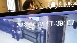 Desperate Fat Woman Shits In Office Garbage Can