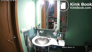 Woman pooping in Toilet 184