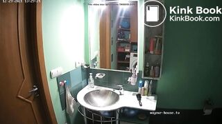 Woman pooping in Toilet 184