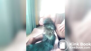 丝袜大屁股插着肛塞