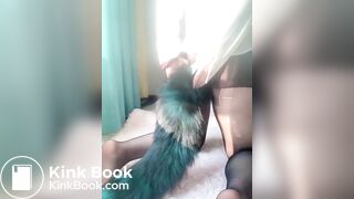 丝袜大屁股插着肛塞