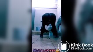 More Ebony Thot Public toilet hot mess