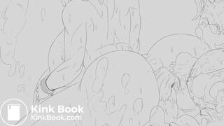 Girl fisting scat animation