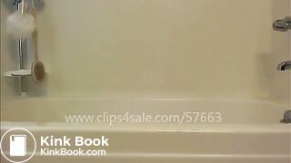 Redhead Shit on Bathtub