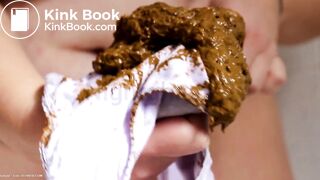 Chubby chick destroys panties