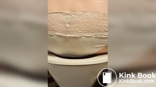 My teen girlfriend pooping her panties