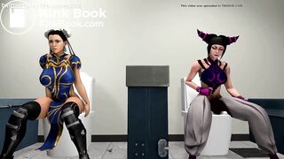 Chun Li and Juri Battle Shits