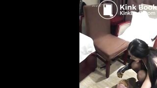 Chinese femdom scat 110 闻体味 吃黄金