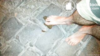 Steping on dog poop barefoot