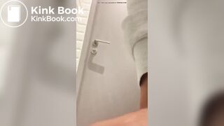 Fat ass pooing in toilet